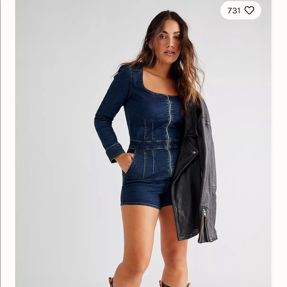 Free People CRVY High Society Playsuit